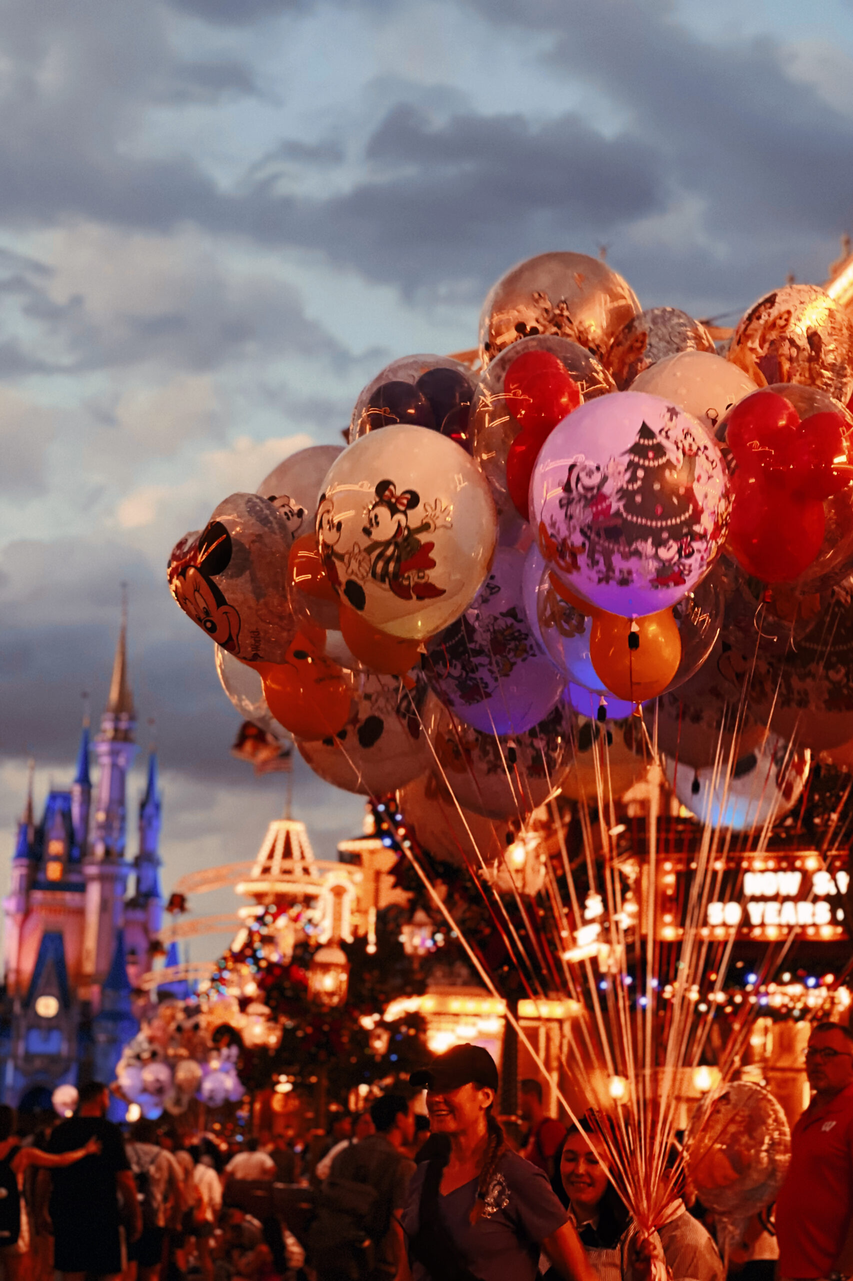 Balloons at a theme park