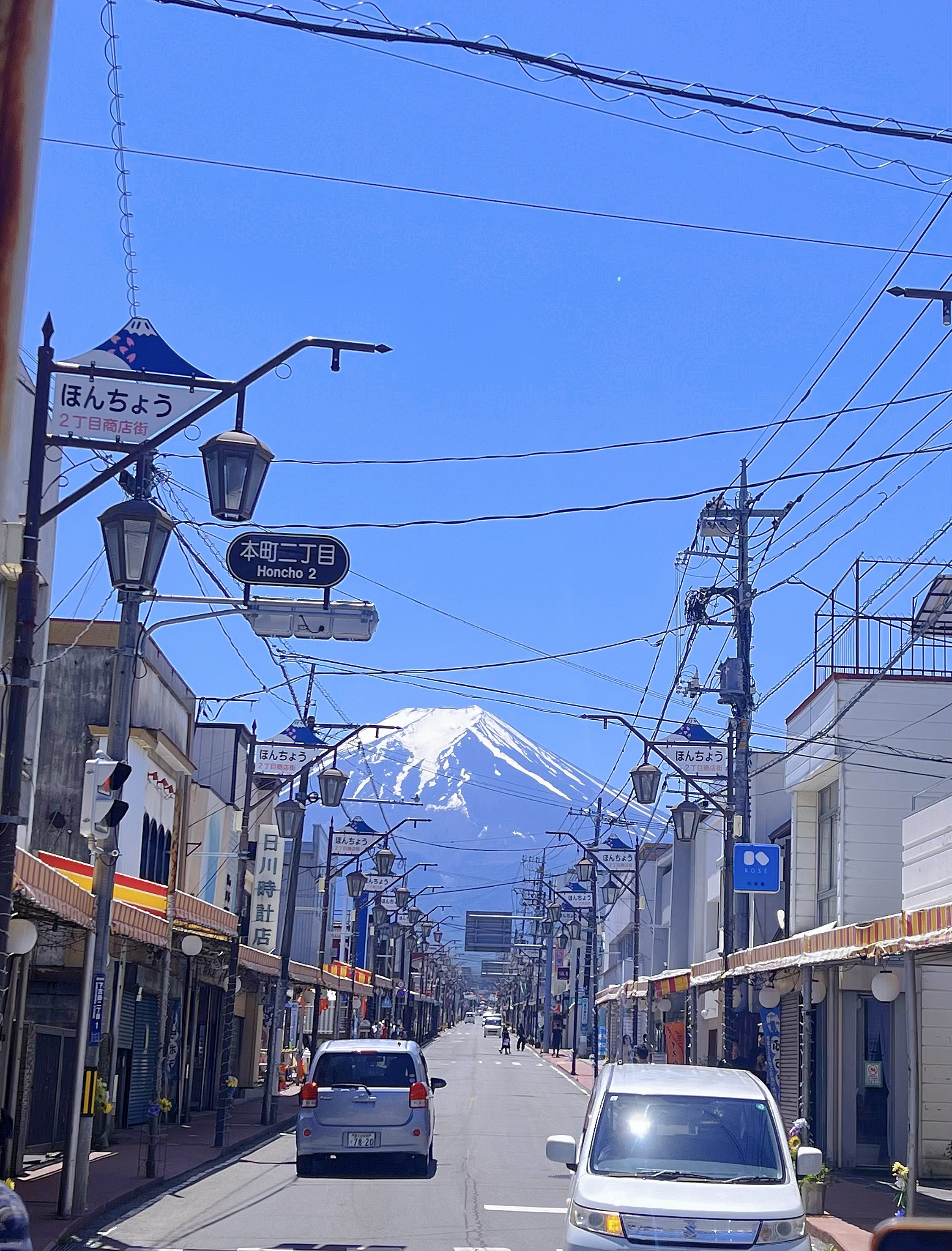Mount Fuji from a street view