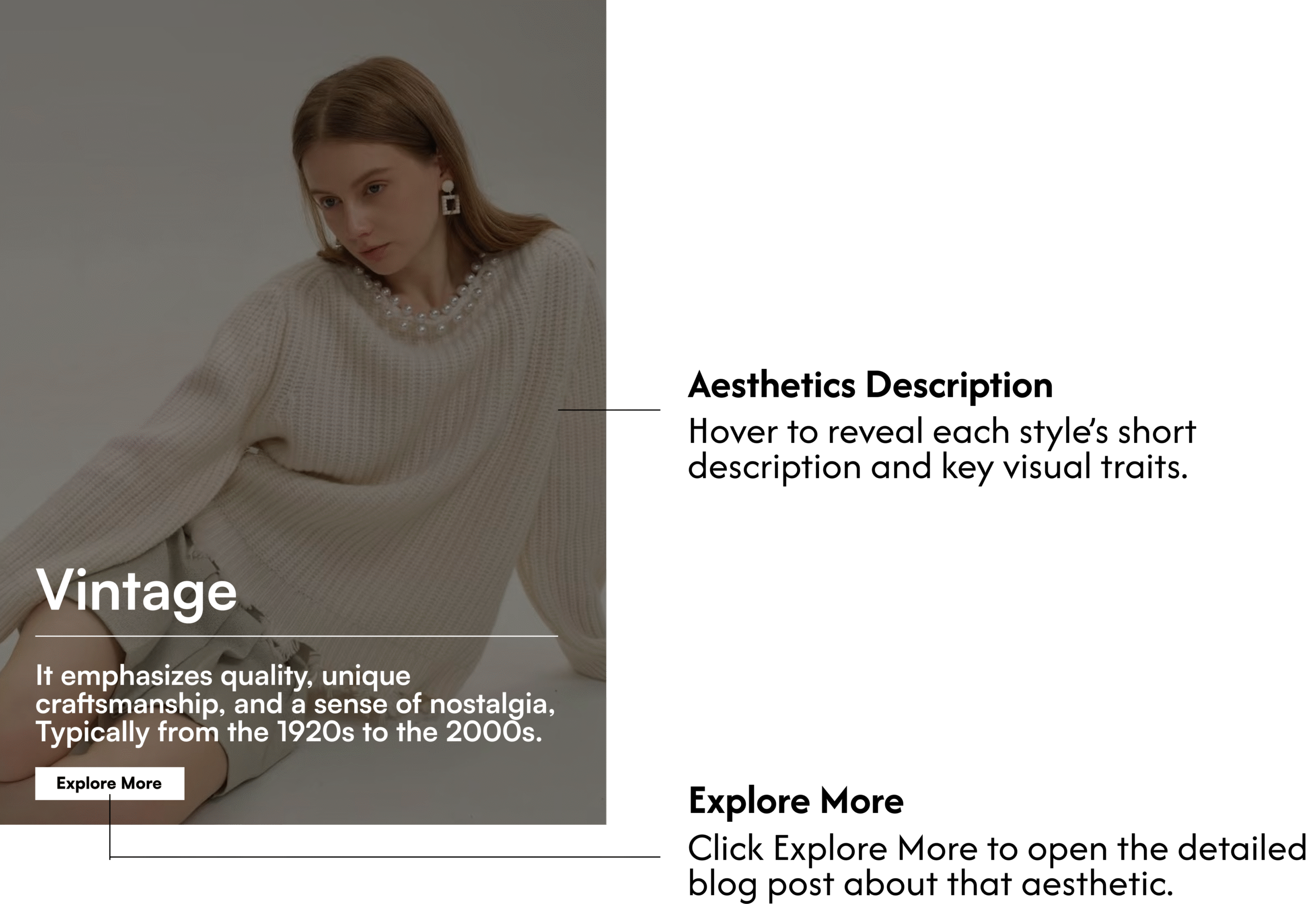 Aesthetic Hover Description Mockup